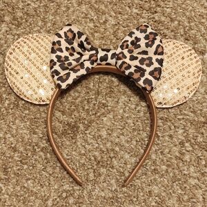 Leopard Print Sequin Ears Headband